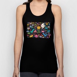 Peace, Love and Dinosaurs Unisex Tank Top