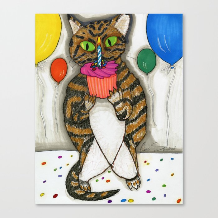 Party Cat  Canvas Print