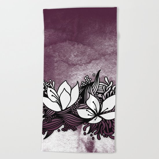 Flower Tangle Beach Towel