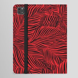 Red Abstract leaf pattern, Digital Illustration background iPad Folio Case