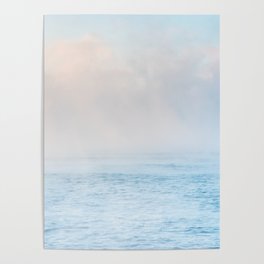 Sea Smoke at Sunrise on Lake Superior near Grand Marais, Minnesota Poster