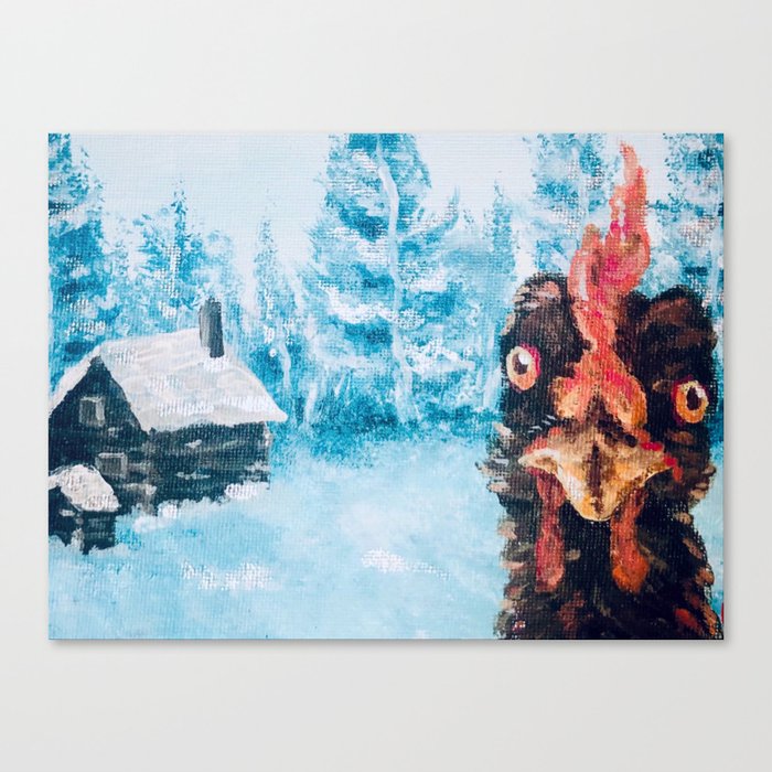 Chickens in Finland Canvas Print