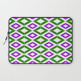 Abstract geometric pattern - green and purple. Laptop Sleeve