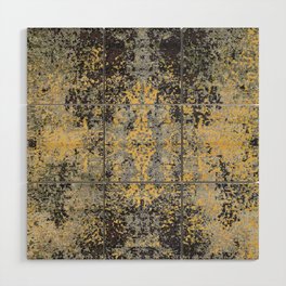 Modern black grey and yellow carpet Wood Wall Art