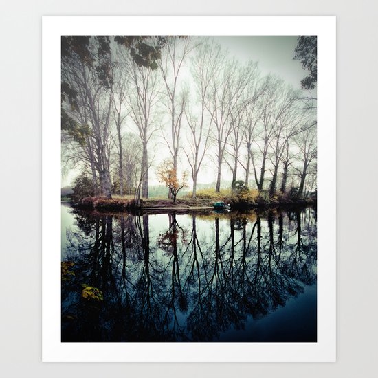 A bend in the river Art Print