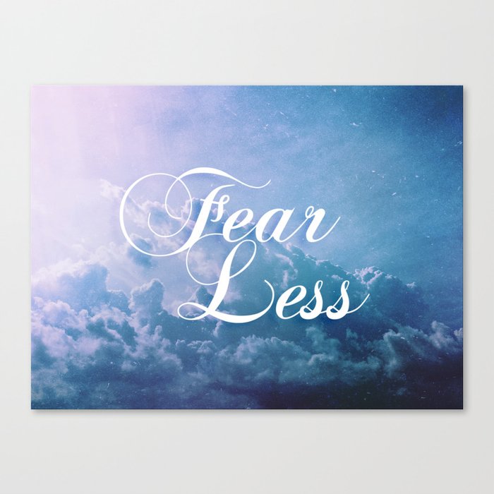Fearless in a beautiful cloudy sky Canvas Print