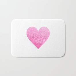 PINK HEART Bath Mat | Cute, Pink, Photo, White, Love, Teenagebedding, Engagement, Pinkfashion, Monikastrigel, Pinkheart 