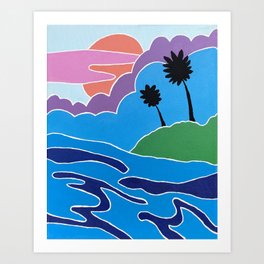 Pop Art Island ~ original painting Art Print