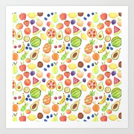 Fruits Pattern Art Print