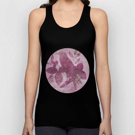 Paradiese Bird mixed media collae art Unisex Tank Top