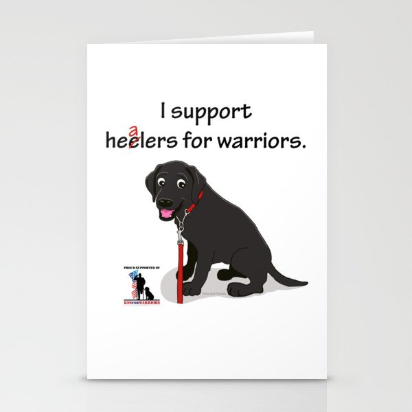 Lab Supports Healers For Warriors Stationery Cards