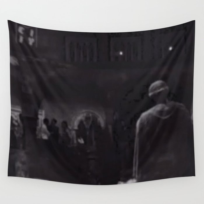 late-night-museum Wall Tapestry