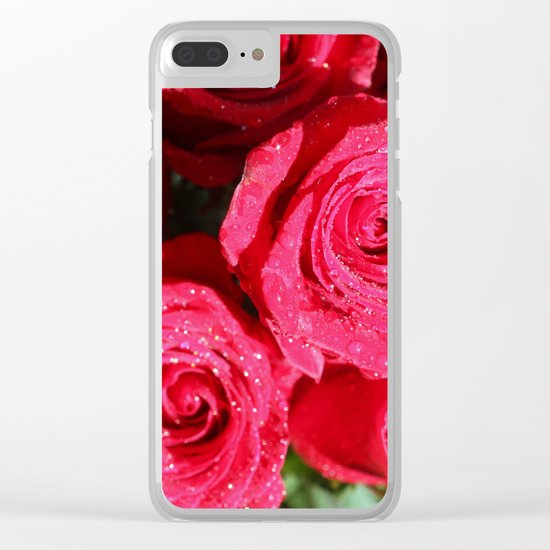 Red roses Clear iPhone Case
