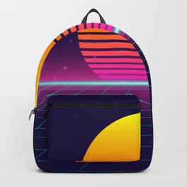 allure of sunset 80s retro Backpack