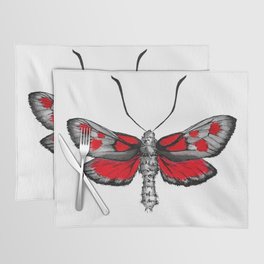 Butterfly with red wings graphics. Placemat
