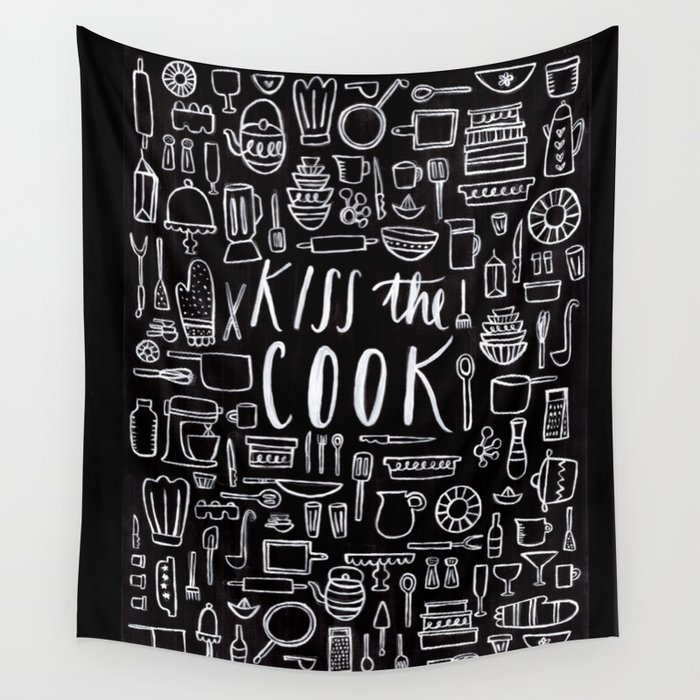 Kiss the Cook Wall Tapestry