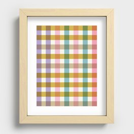 Colorful Plaid Pattern Recessed Framed Print