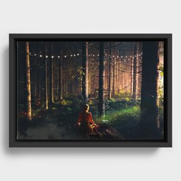 An afternoon in a Mystic Forest Framed Canvas