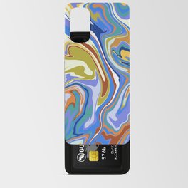 Abstract bright multicolored marbled pattern Android Card Case