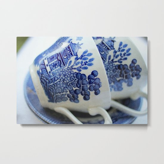 blue willow Metal Print