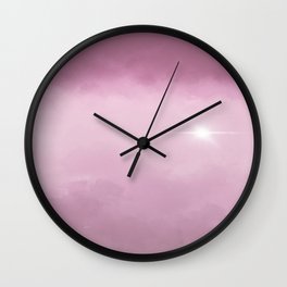 Hope Above the Clouds 4 Pink - Abstract Art Series Wall Clock