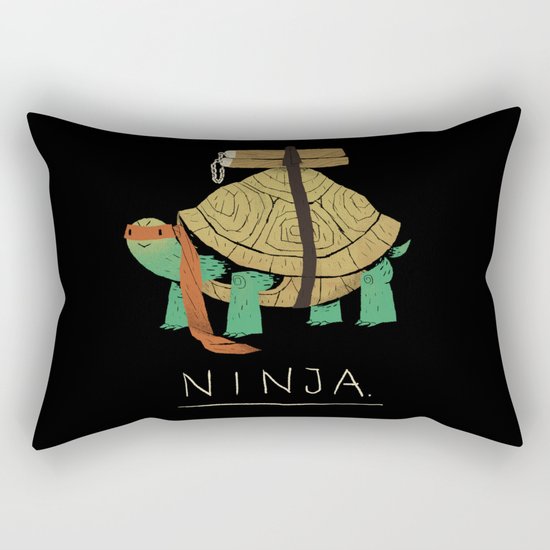 ninja - orange Rectangular Pillow