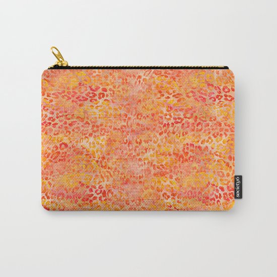 Orange Leopard Print Carry-All Pouch