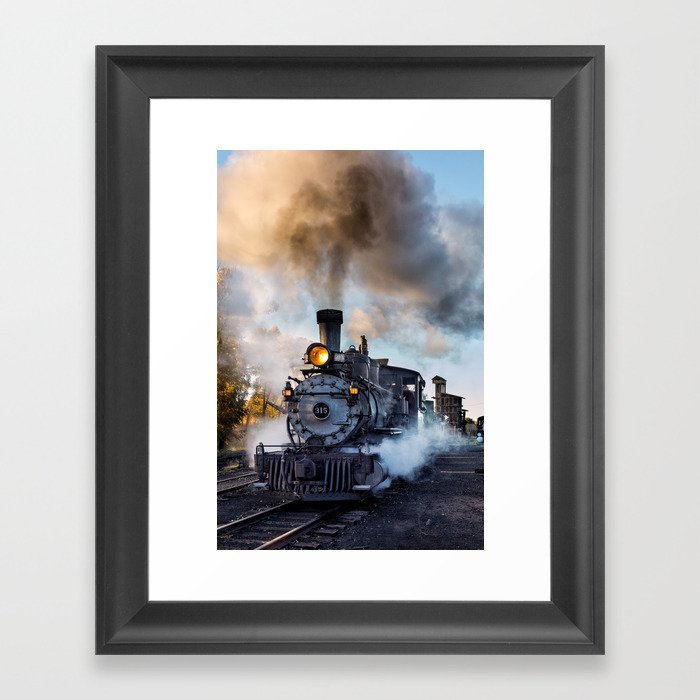 Steam Train, Cumbres & Toltec Railroad, New Mexico Framed Art Print
