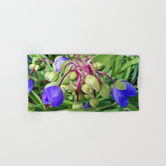 Spiderworts Flower Stems Hand & Bath Towel