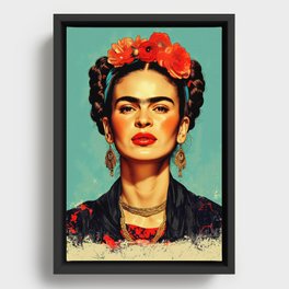 Vintage Frida Framed Canvas