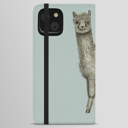 Alpaca Blue iPhone Wallet Case