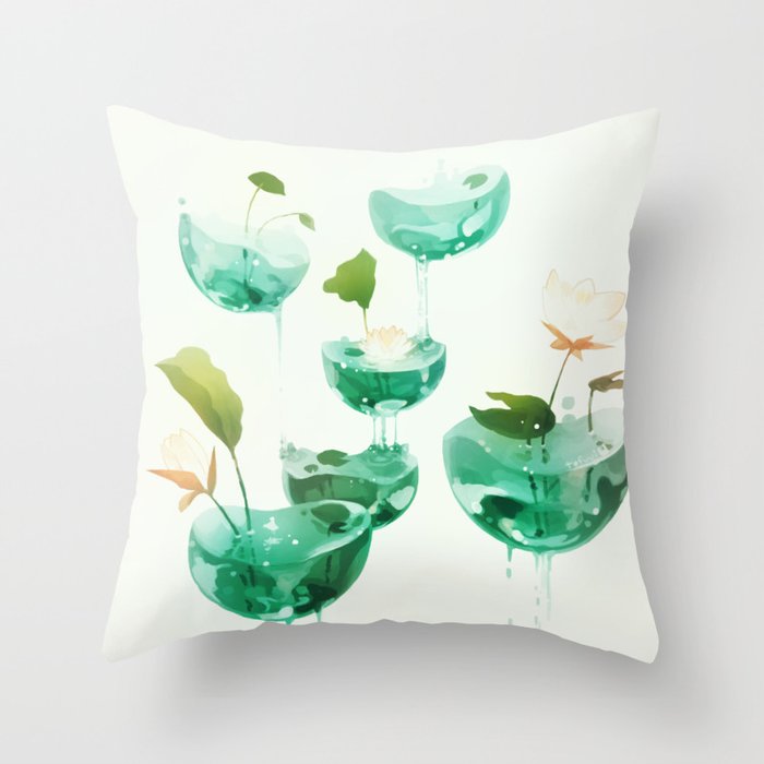 the hovering ponds. Throw Pillow