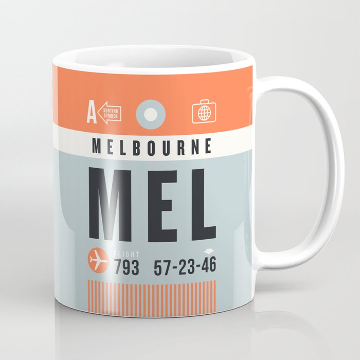 Luggage Tag A - MEL Melbourne Australia Coffee Mug