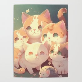 cute kittens together Poster