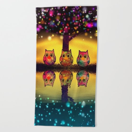 owl-202 Beach Towel