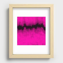 Pink Glitch Distortion Recessed Framed Print
