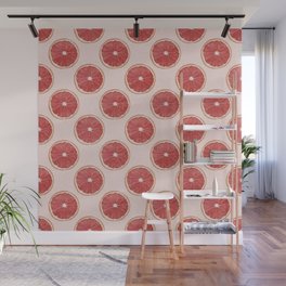 Grapefruit- Half Drop Pattern Wall Mural