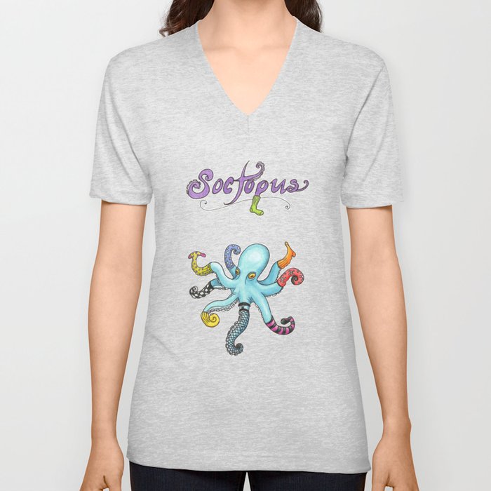 Soctopus V Neck T Shirt