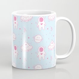 Cute Galaxy Pattern / Kawaii Seamless Pattern / UFO / Cute Astronaut / Saturn Coffee Mug