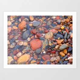 Beach Stones Along Lake Superior Art Print