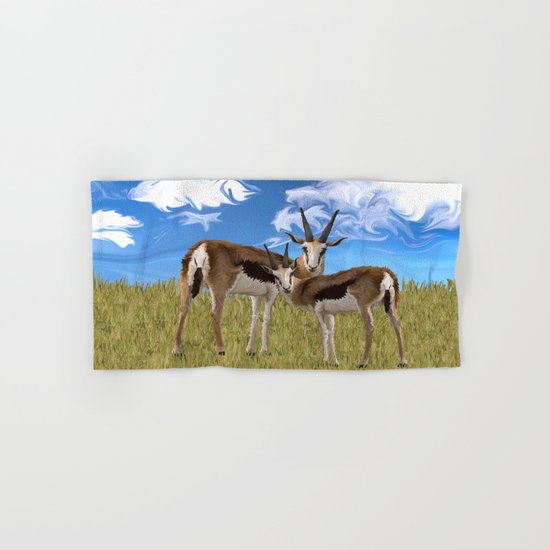 Grazing Gazelles Hand & Bath Towel