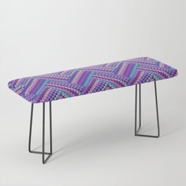 Knitted Textured Pattern Purple Bench