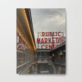Seattle Public Market Center Metal Print