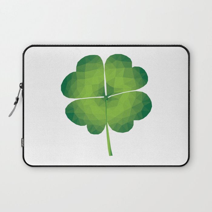 Four-Leaf Clover Low Poly Laptop Sleeve