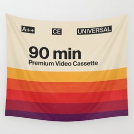 Retro VHS Cassette Tape Wall Tapestry