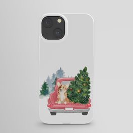 Driving Home For Christmas - Corgi On Red Xmas Car  iPhone Case