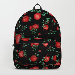 "Midnight fruit garden" pomegranate pattern on dark backround Backpack
