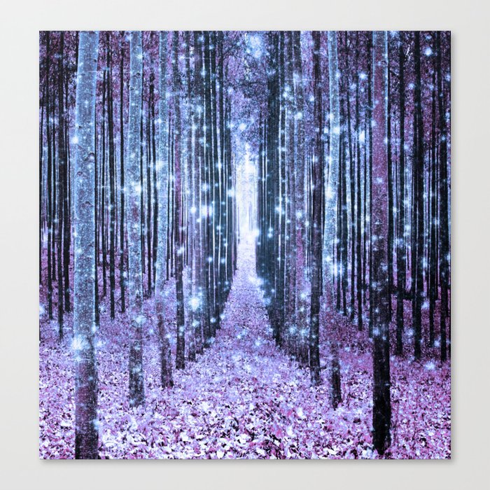 Magical Forest Lavender Ice Blue Periwinkle Canvas Print