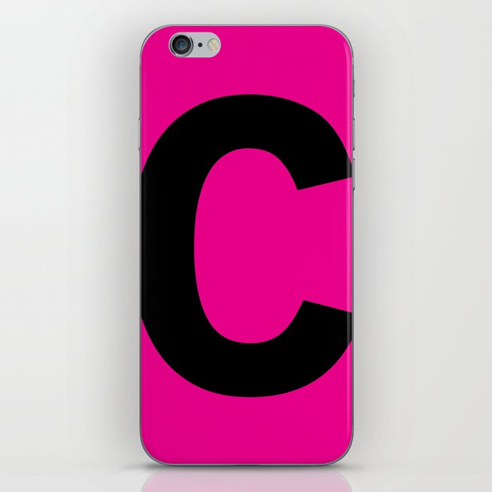 Letter C (Black & Magenta) iPhone Skin