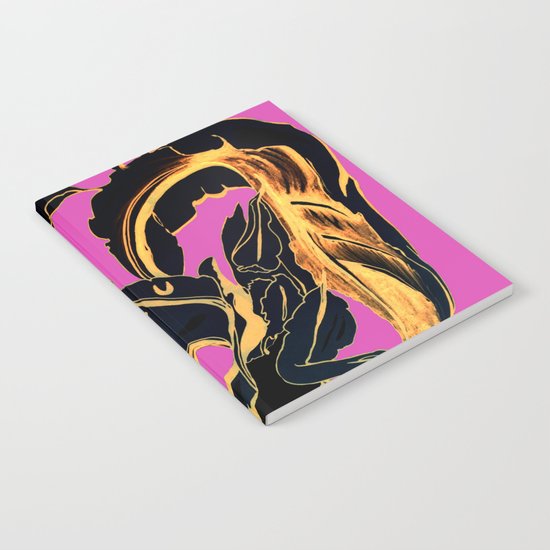 Golden Succulent on Fuchsia Notebook